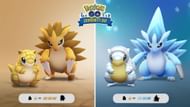 Sandshrew and Sandslash as well as their Alolan counterparts (Image via Niantic)
